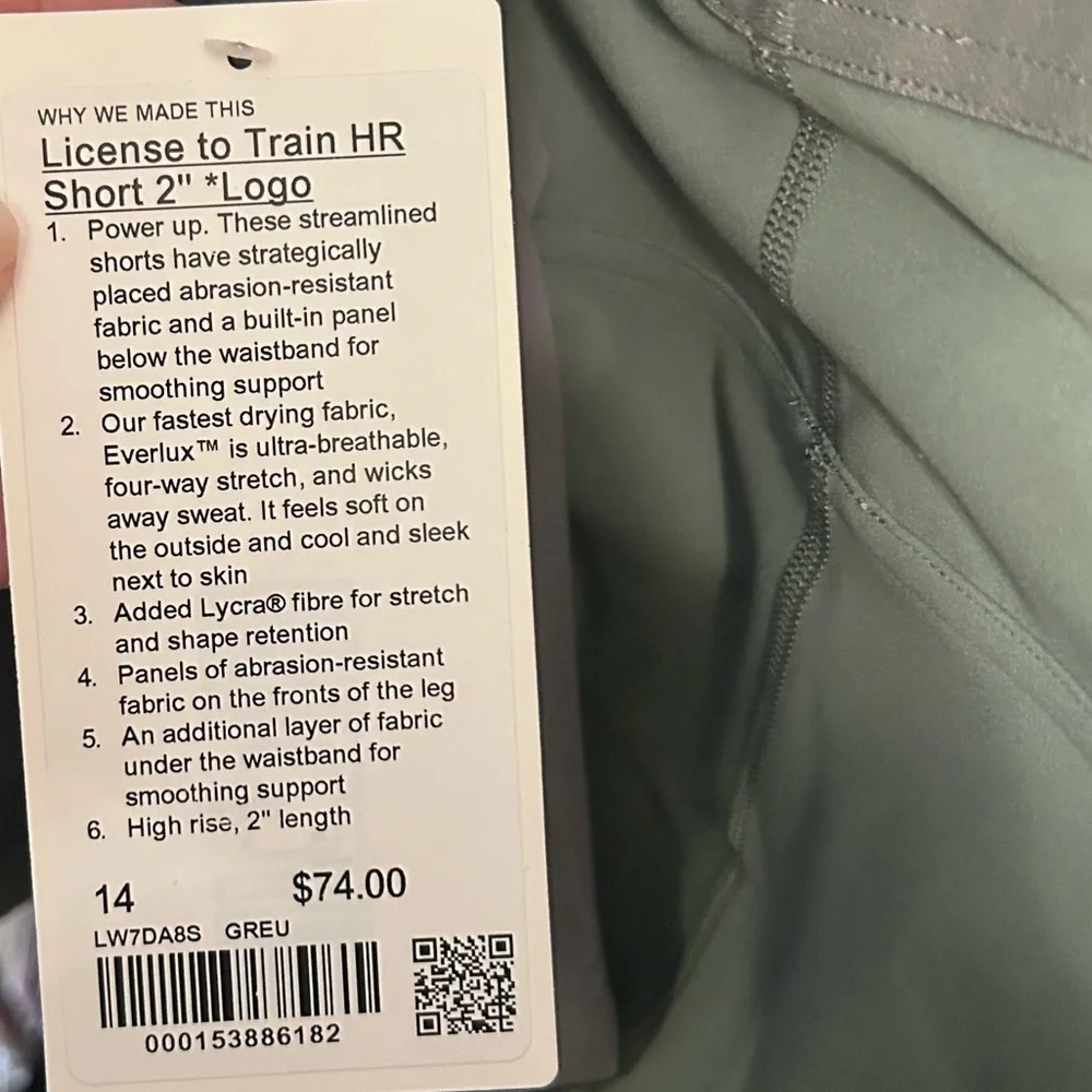 NWT Lululemon License to Train High-Rise Short 2